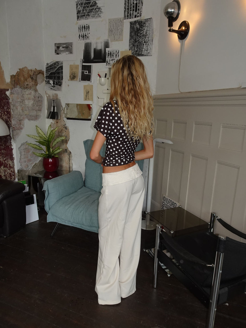Florine Polka Dot Fitted Tee