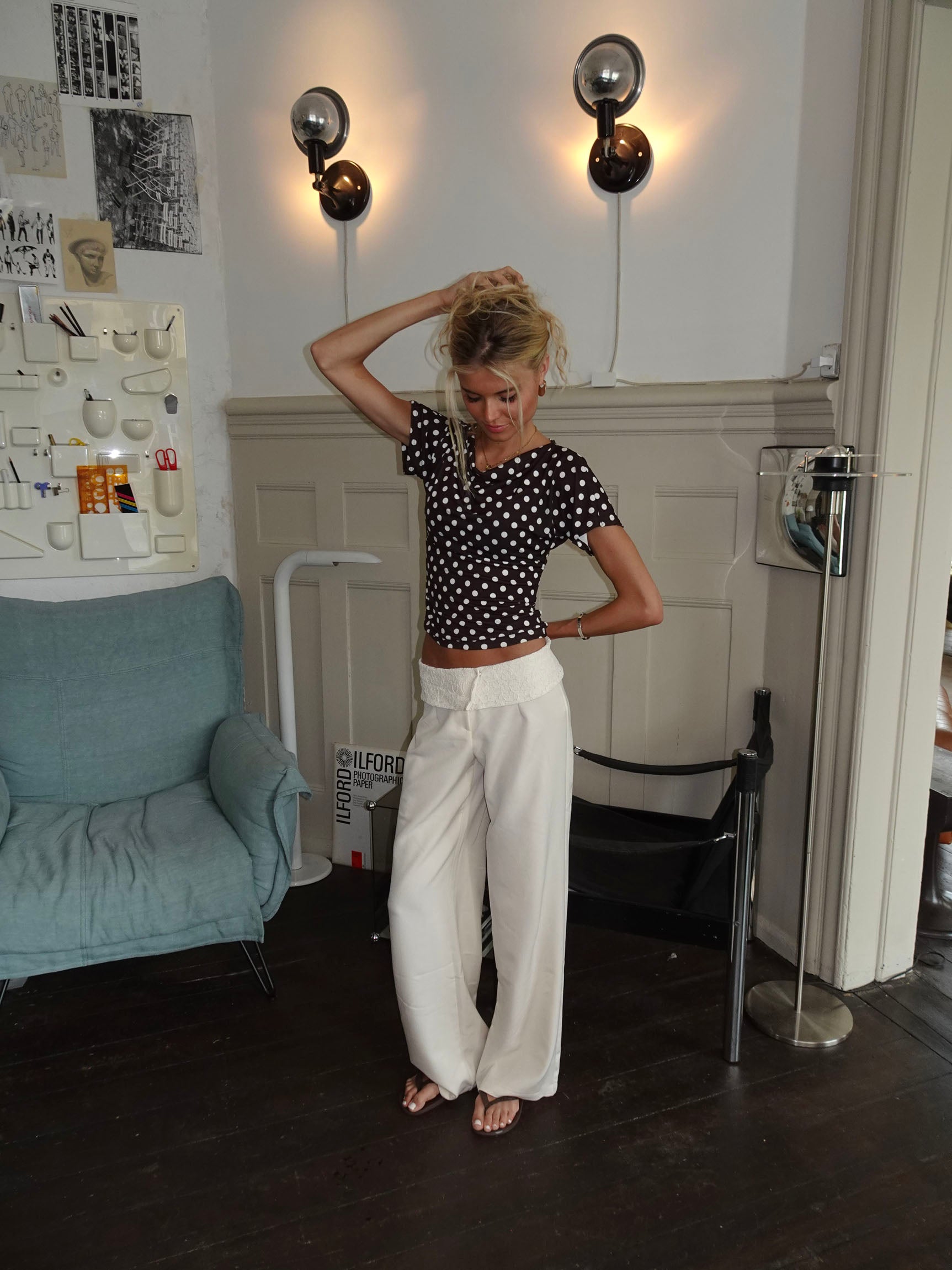 Florine Polka Dot Fitted Tee